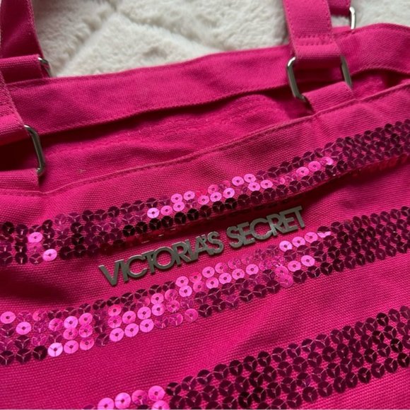 Victoria's Secret | 2012 Black Friday Pink Sequin Travel Tote Bag - Picture 4 of 10